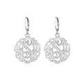 Alison & Ivy Classic Monogram Cutout Lever Back Earrings - 25 mm